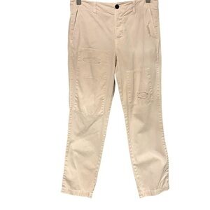 Madewell Distressed Antique Cream Pants Style A0642